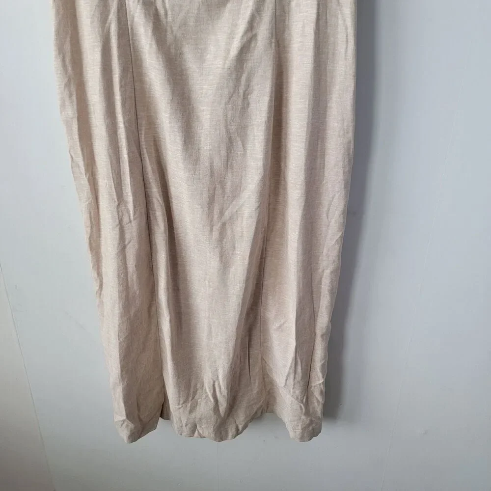 old‎ navy women's fit & flare linen blend midi dress size XL minimalist - Picture 4 of 7